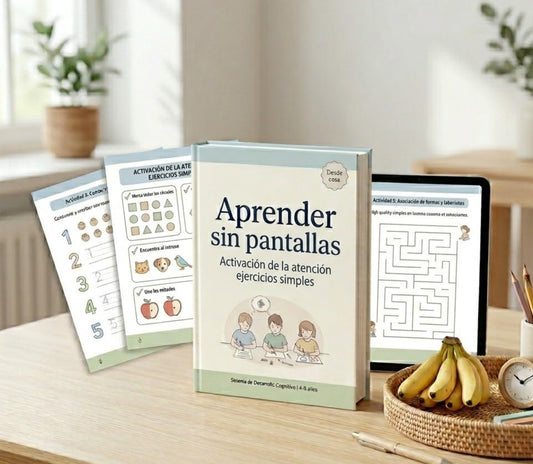✨ Aprender Sin Pantallas El método probado para mejorar la concentración infantil y reducir el uso de pantallas + 3 Bonos 🎁
